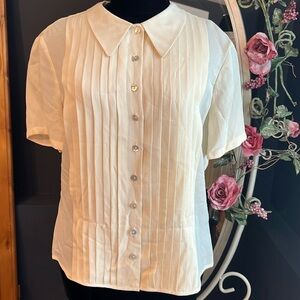 Anne Klein11 cream blouse
